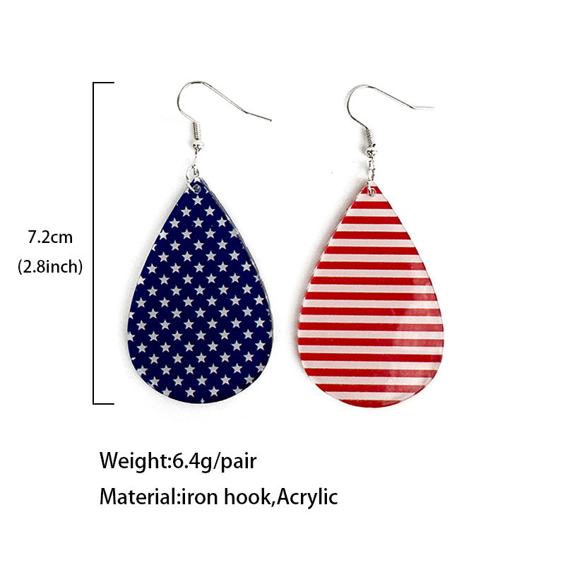 Flag Acrylic Earrings - product image 4
