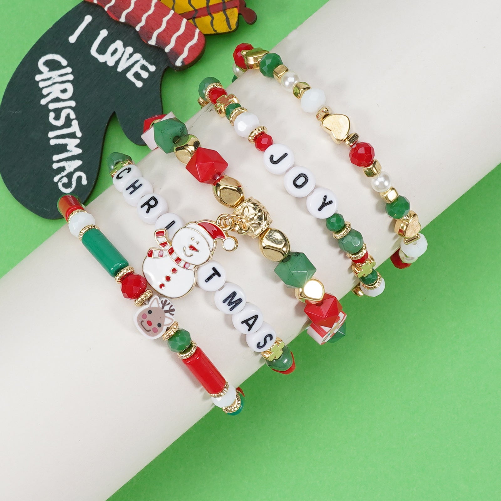 Christmas Bracelet Snowman - Christmas Tree - Santa Claus - Reindeer Antlers - product image 17