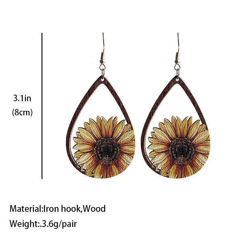 Western Floral Cross Earrings - product image 4