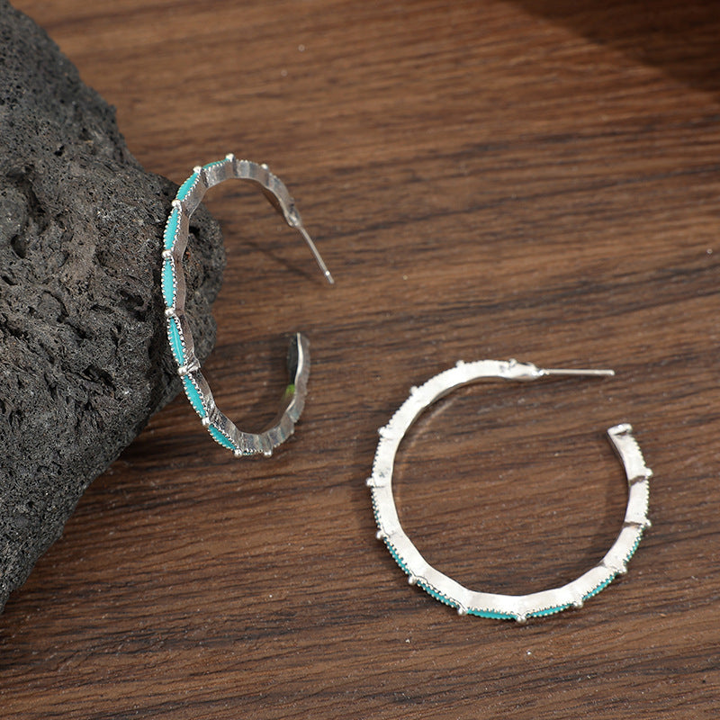 Turquoise Boho Cross Earrings - product image 3