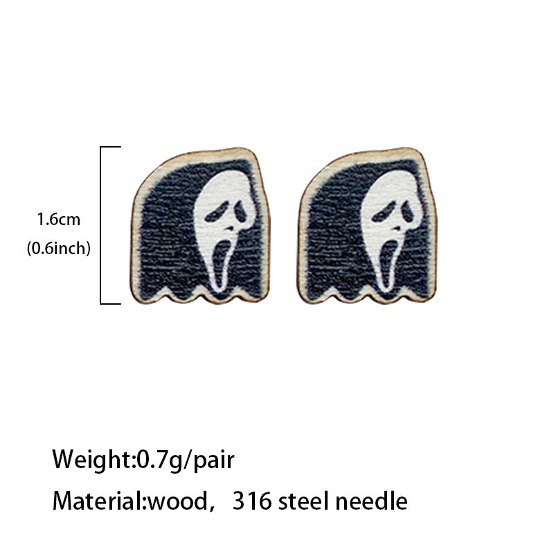 Cross Wood Earrings - product image 4
