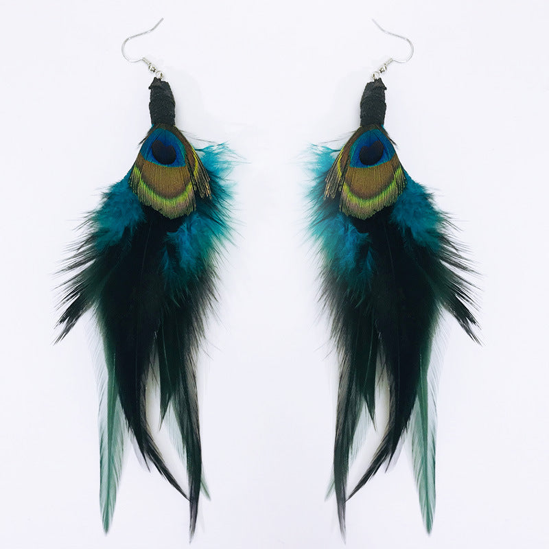 Boho Vintage Feather Beaded Earrings - product image 8