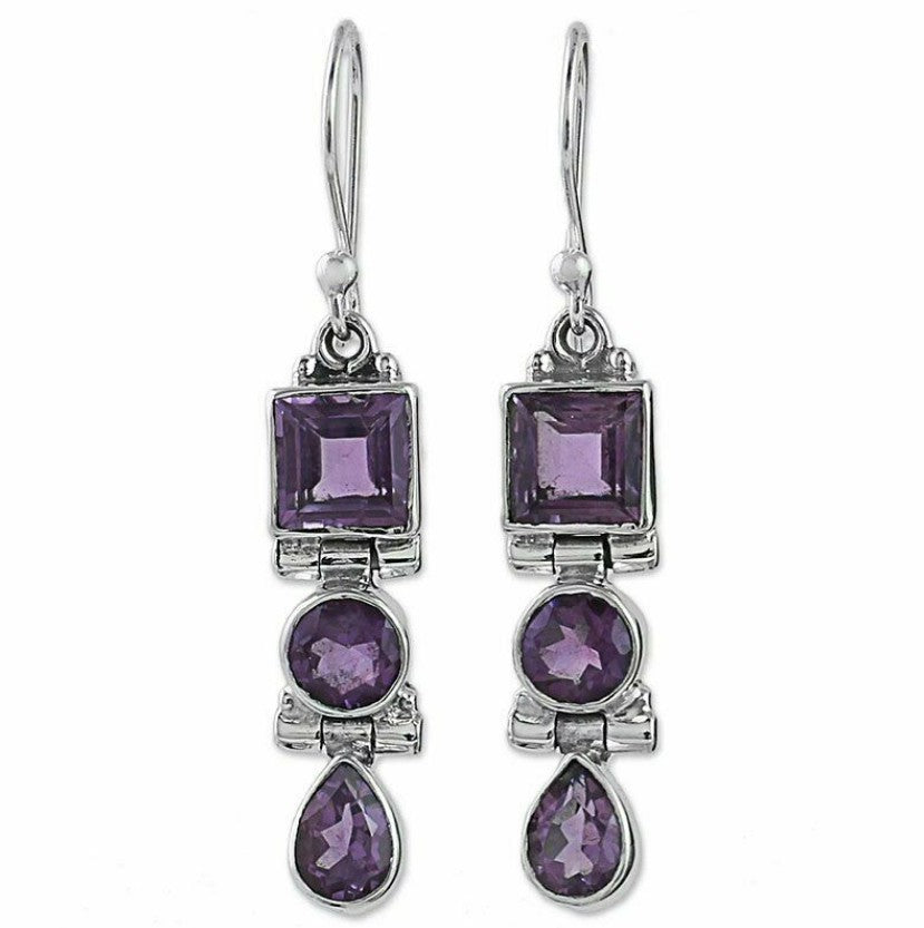 Earrings Inlaid with Sea Blue Topaz for Women Creative Rotating Water Drop - product image 17