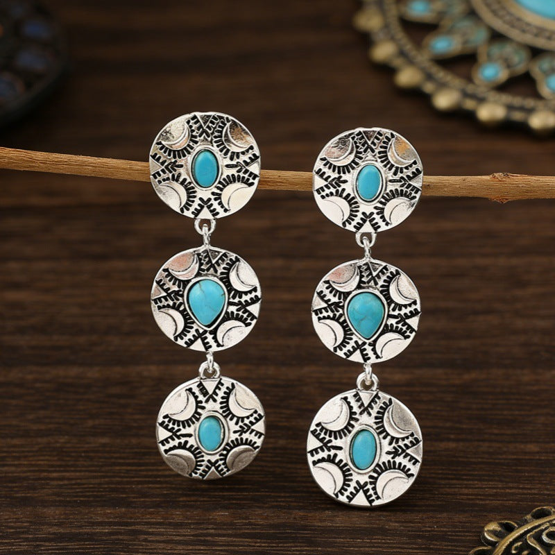 Western Vintage Cross Earrings