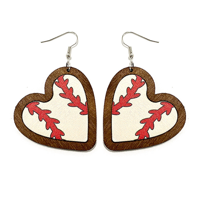 Heart Cross Wood Earrings - product image 5