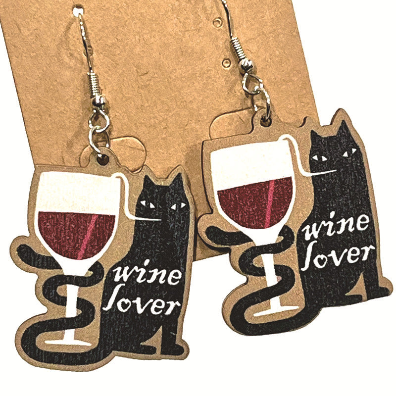 Vintage Cross Wood Earrings - product image 16