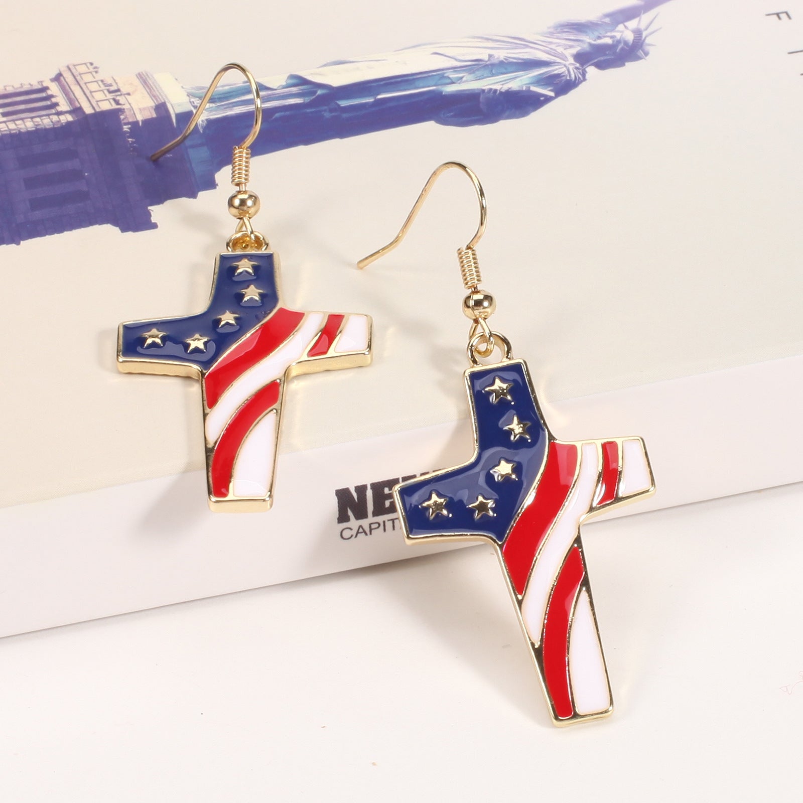 Cross Flag Earrings - product image 56