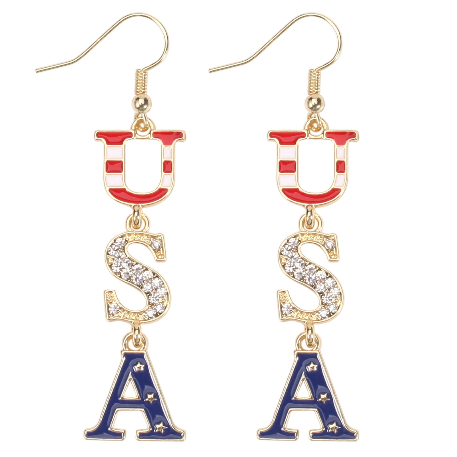 Cross Flag Earrings - product image 5