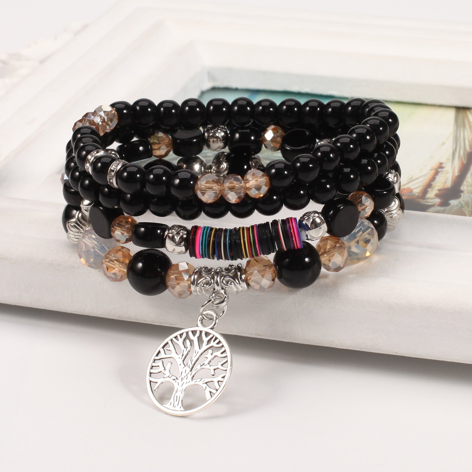 Boho Beaded Crystal Jewelry Set - product image 4