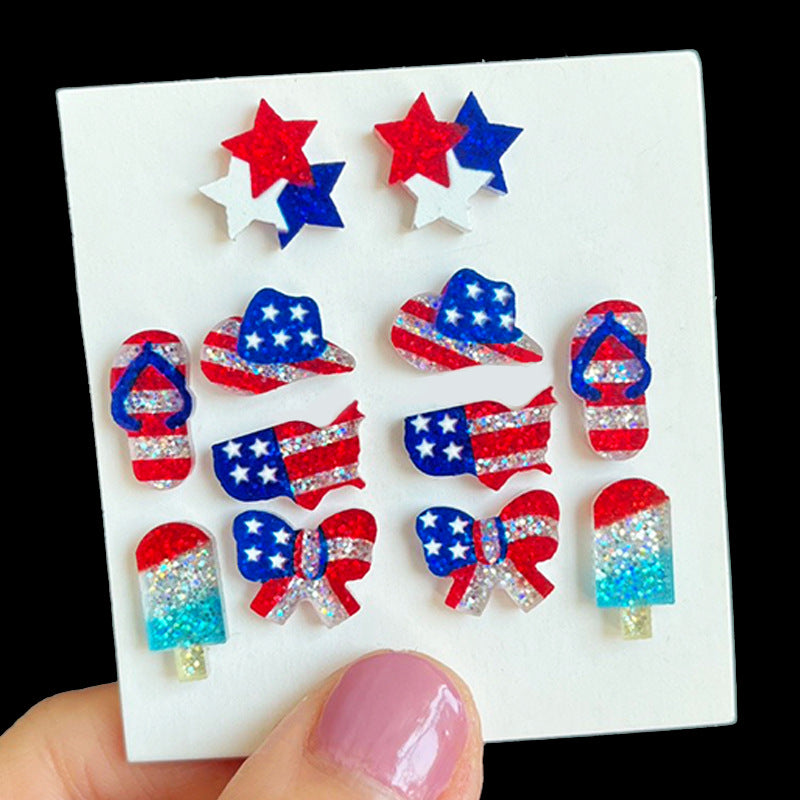 Supply Earrings for Independence Day - Small - Exquisite - Shiny - product image 1