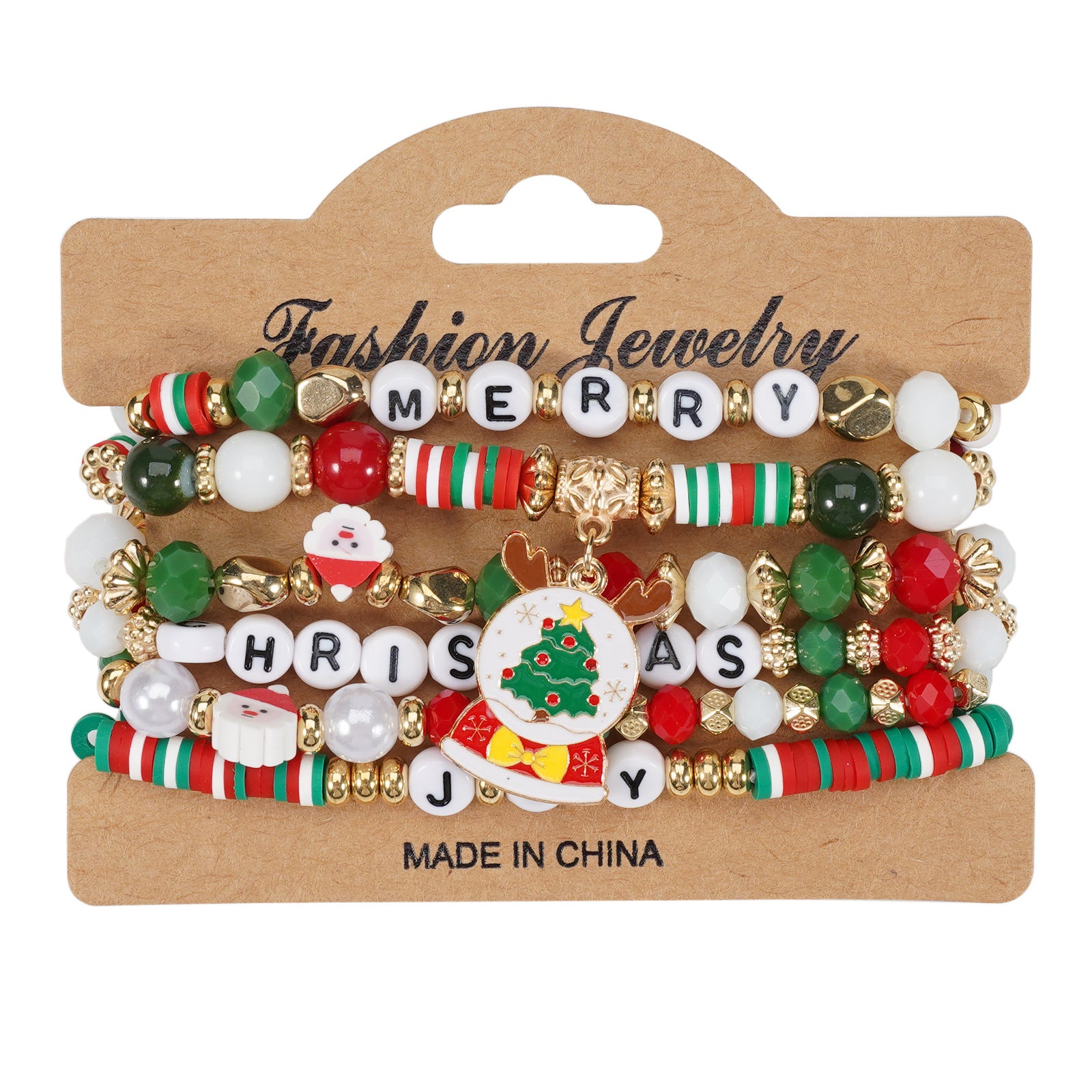 Christmas Bracelet Snowman Handmade Christmas Tree Santa Claus Reindeer - product image 7