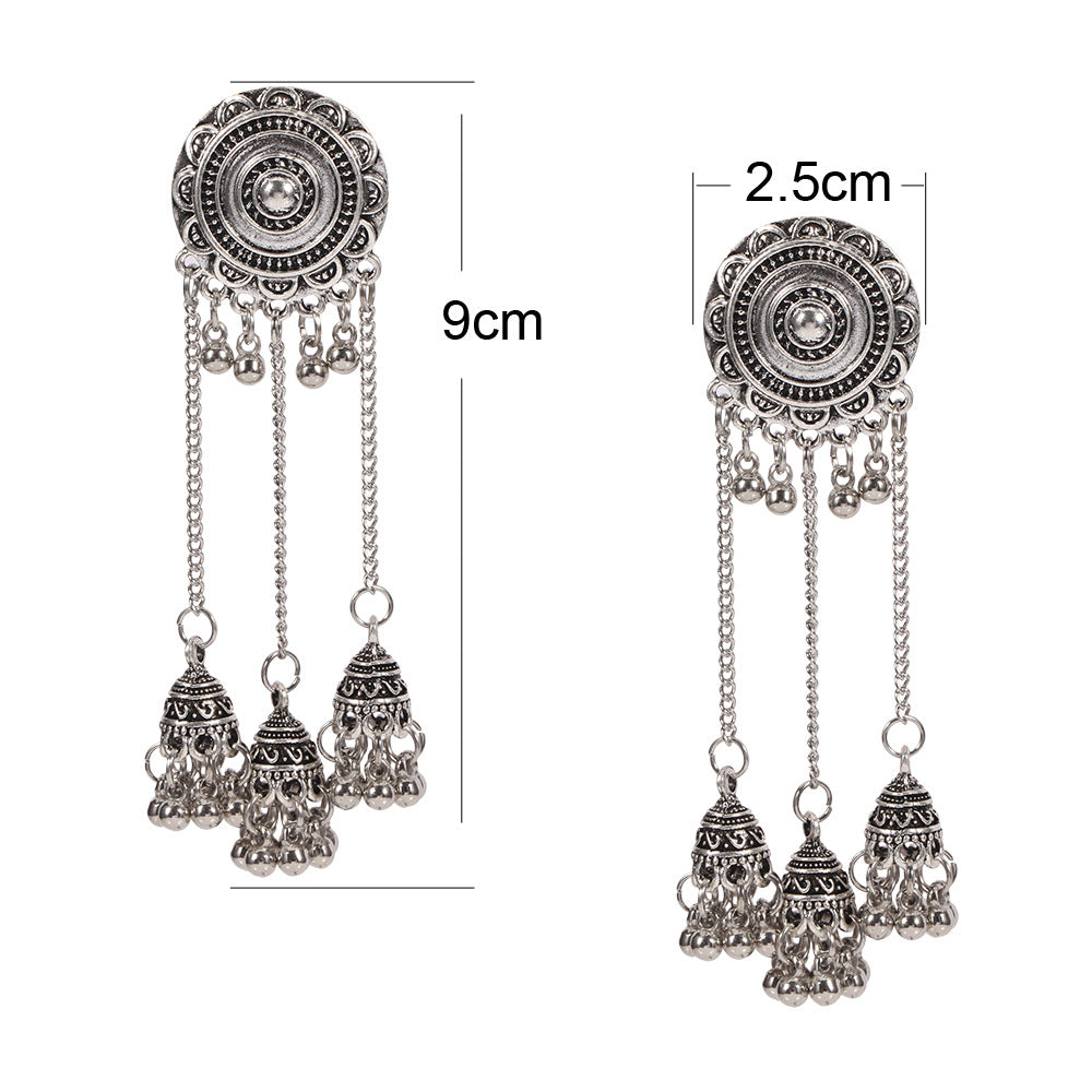 Boho Vintage Floral Beaded Earrings - product image 3