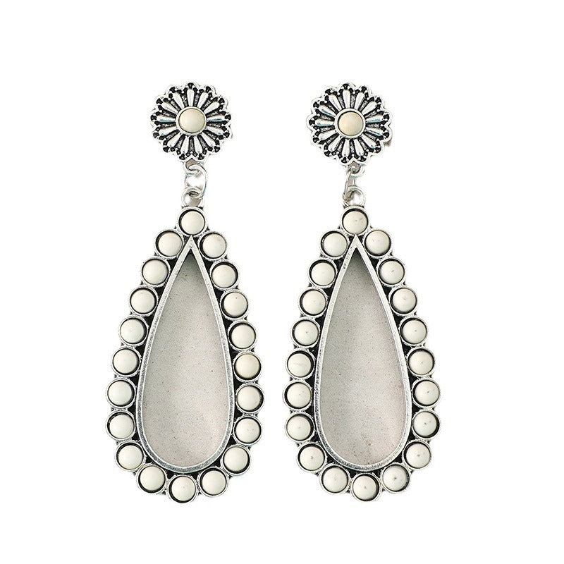 Western Turquoise Vintage Statement Earrings - product image 5