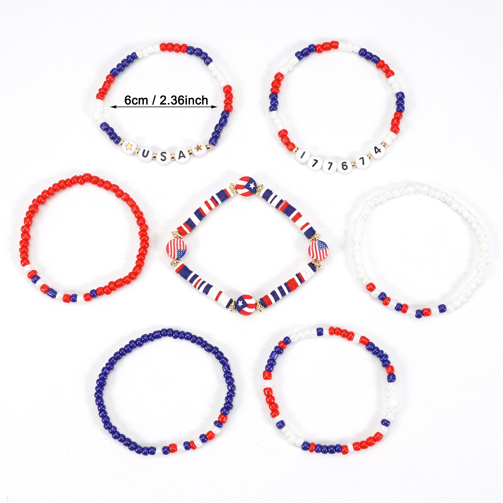 Flag Beaded Bracelet - product image 2