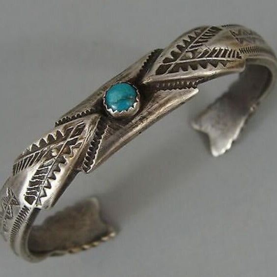 Turquoise Boho Vintage Cross Bracelet - product image 1