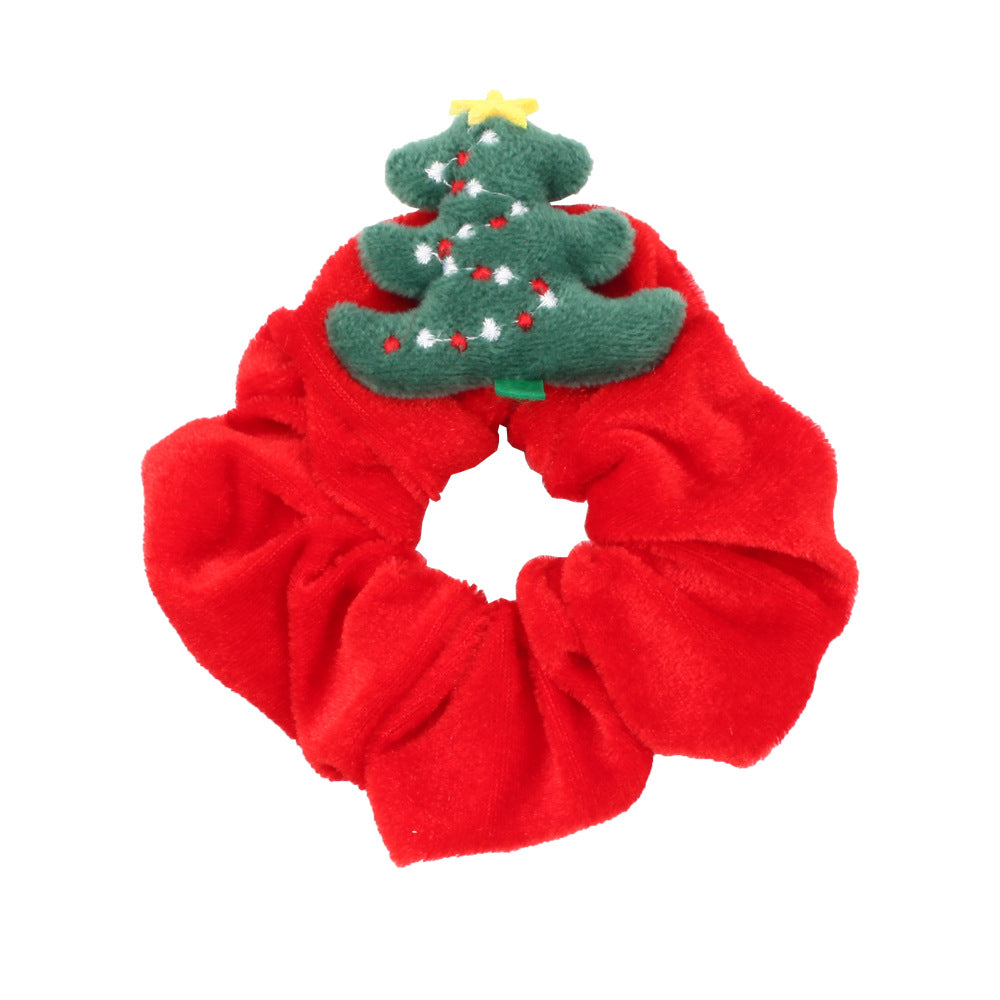 Christmas Velvet Scrunchies - Santa Claus and Deer Hair Ties - Korean Bun - product image 9