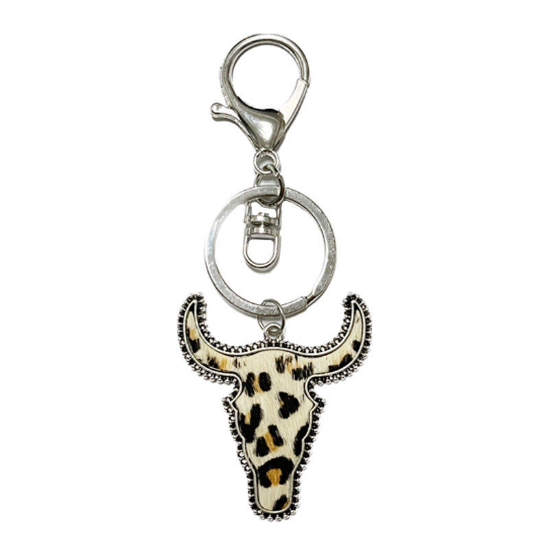 Western Vintage Cow Skull Cross Leather Necklace - product image 5