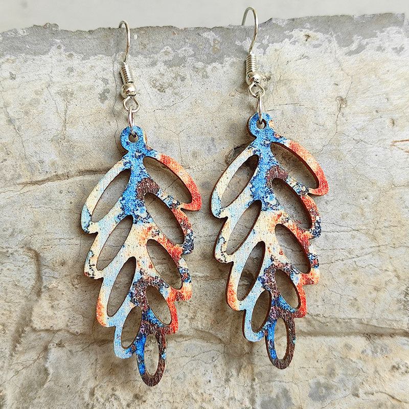 Boho Vintage Wood Earrings - product image 9