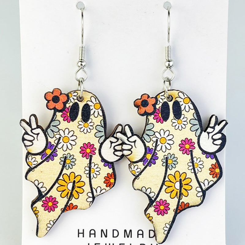 Boho Vintage Floral Cross Earrings - product image 2