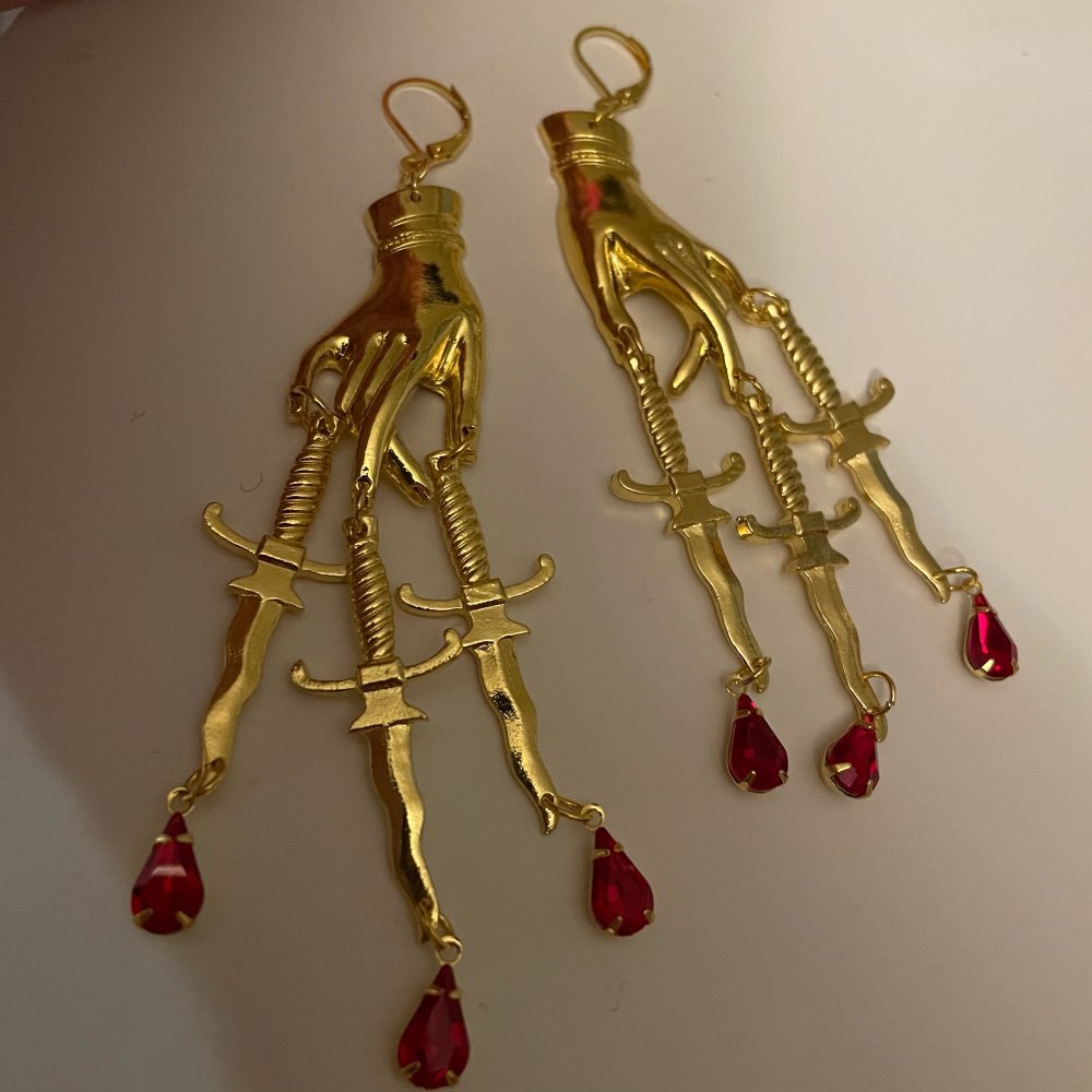 Vintage Statement Cross Earrings - product image 3