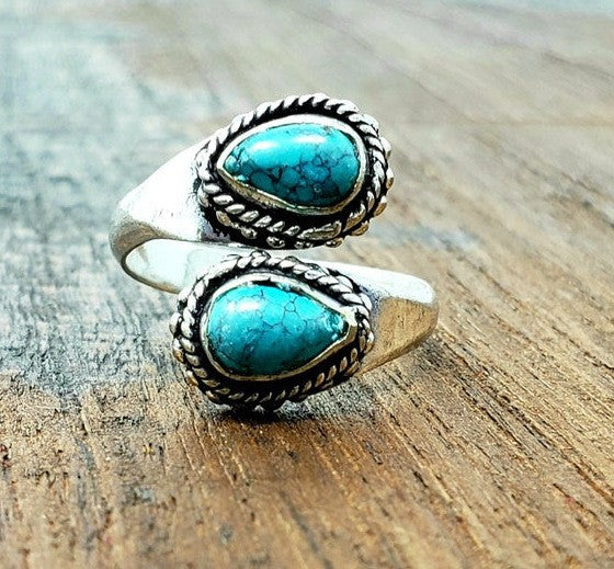 Turquoise Vintage Cross Ring - product image 3