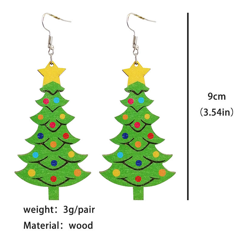 Christmas Earrings: Santa Claus - Gnome - Snowman - Red and Black Plaid - - product image 4