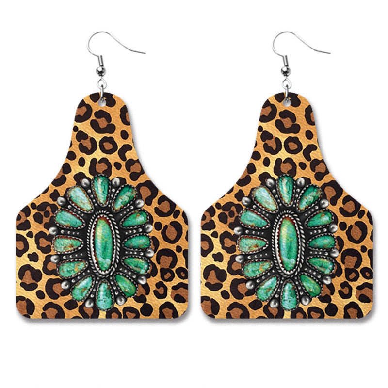 Western Vintage Leather Earrings - product image 13