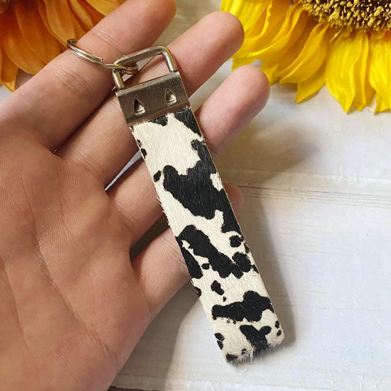 Vintage Horse Cross Leather Keychain - product image 2