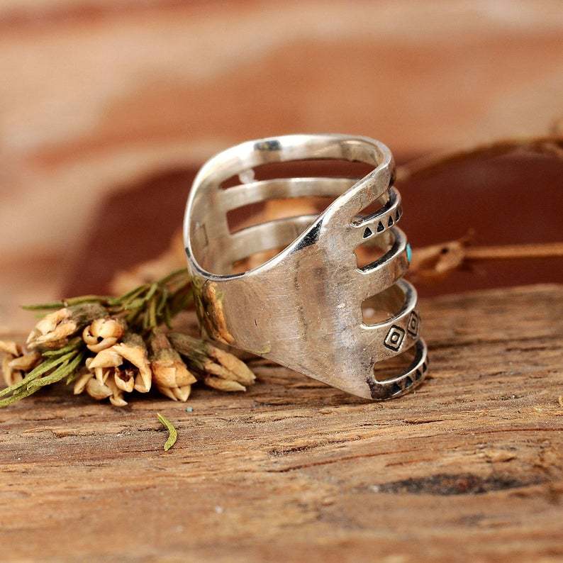 Turquoise Boho Vintage Ring - product image 12