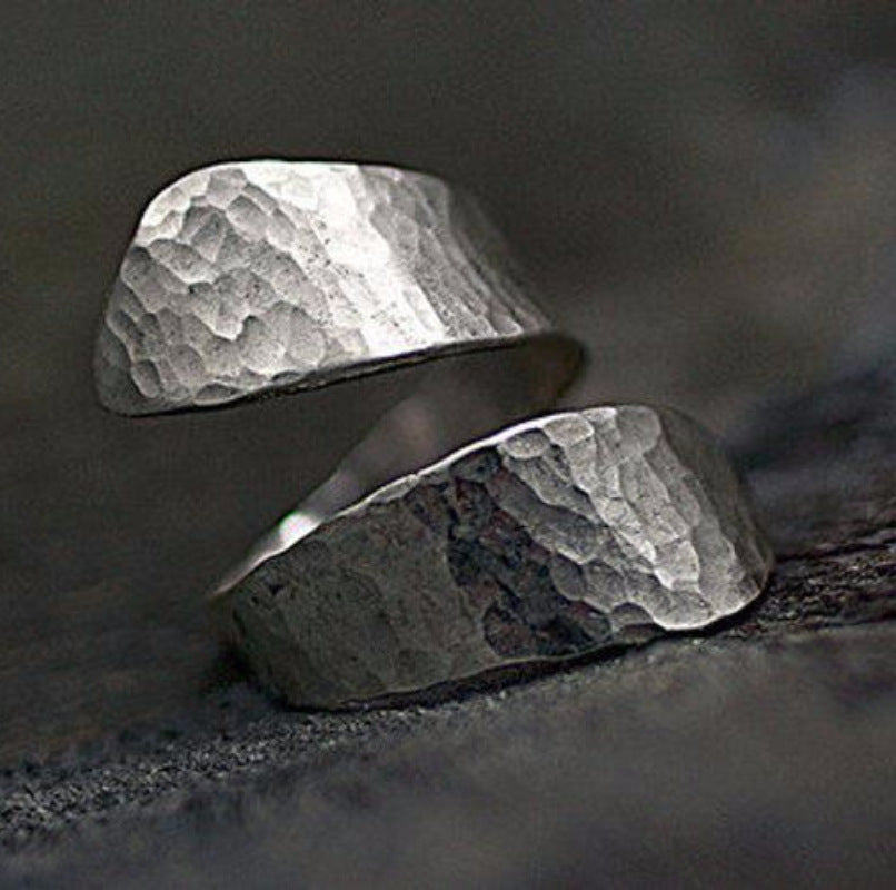 Style Irregular Concave-convex Open Ring - Personalized Trendy Wide Band Ring - product image 3