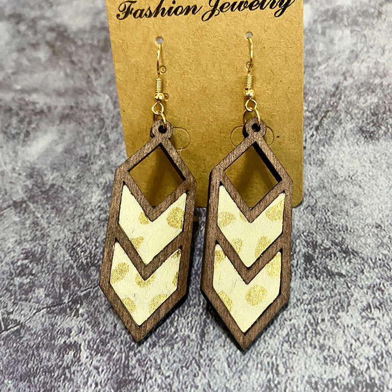 Western Geometric Cross Leather Earrings - product image 8