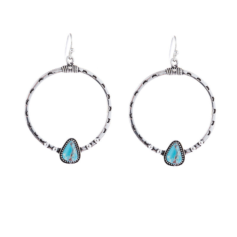 Turquoise Vintage Cross Earrings - product image 3