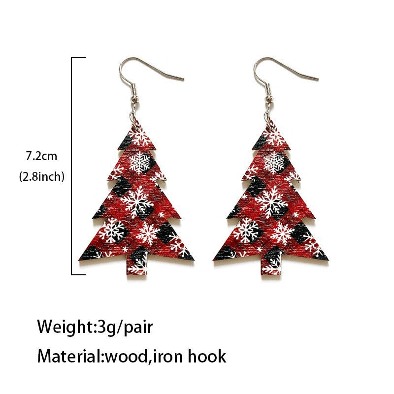 Cross Wood Earrings - product image 4