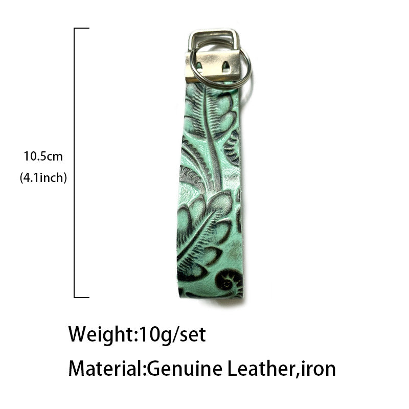 Western Vintage Cross Leather Keychain - product image 4