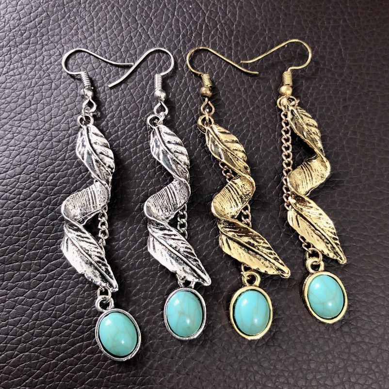 Turquoise Boho Vintage Earrings - product image 2