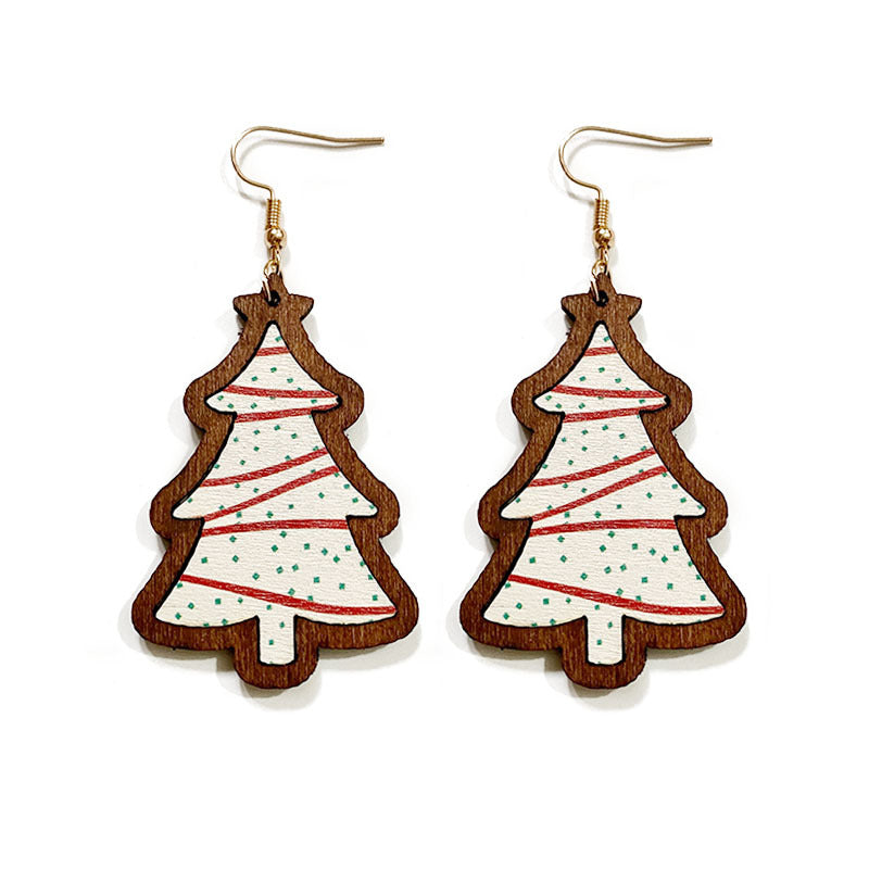 Vintage Cross Wood Earrings - product image 5
