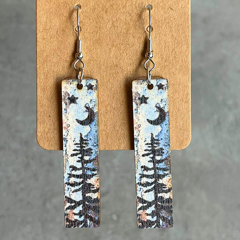 Cross Wood Earrings - product image 4