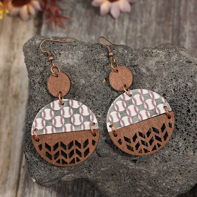 Cross Wood Acrylic Earrings - product image 10