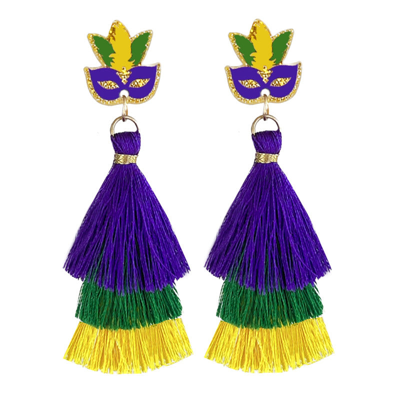Feather Cross Beaded Earrings - product image 20