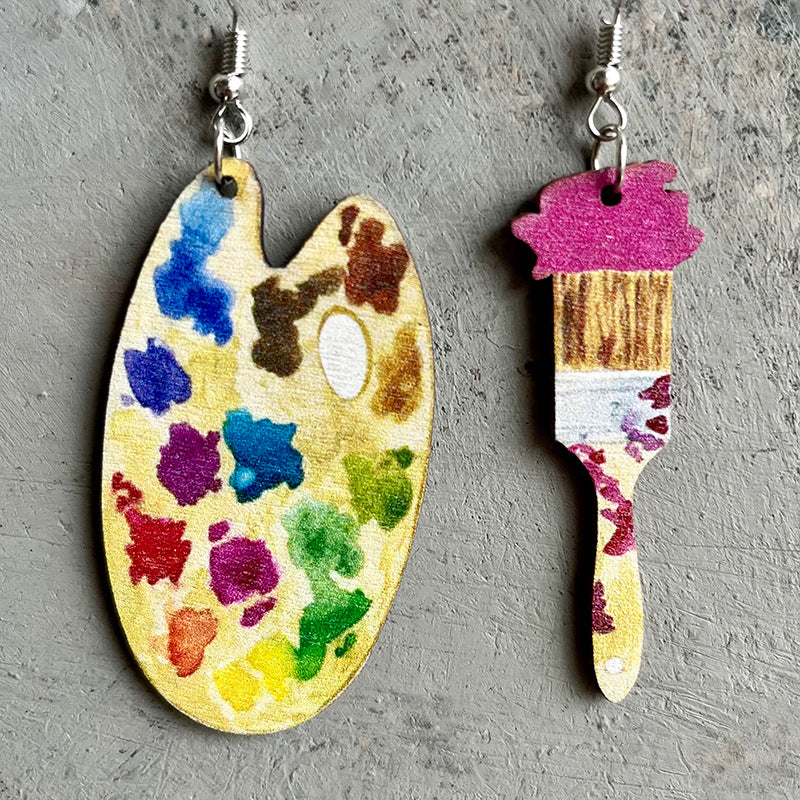 Cross Wood Earrings - product image 2