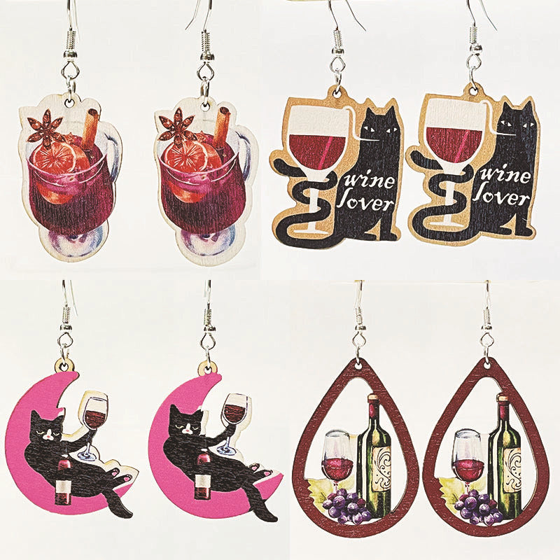 Vintage Cross Wood Earrings - product image 8
