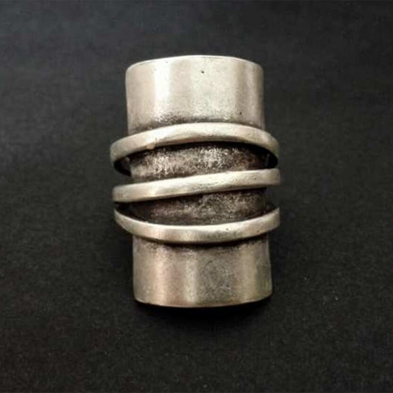 Vintage Statement Geometric Cross Ring - product image 2