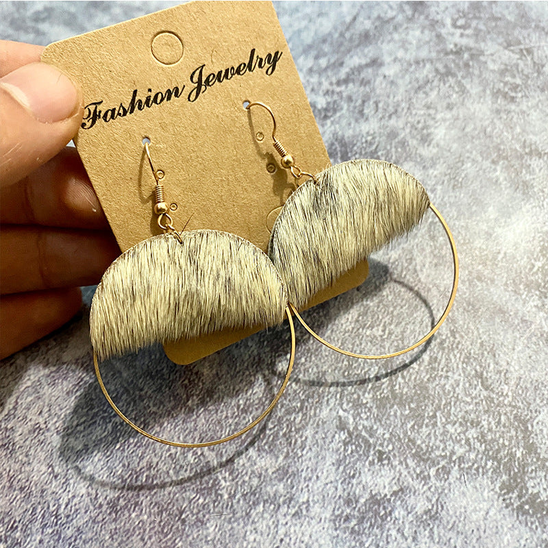 Boho Cross Leather Earrings - product image 2