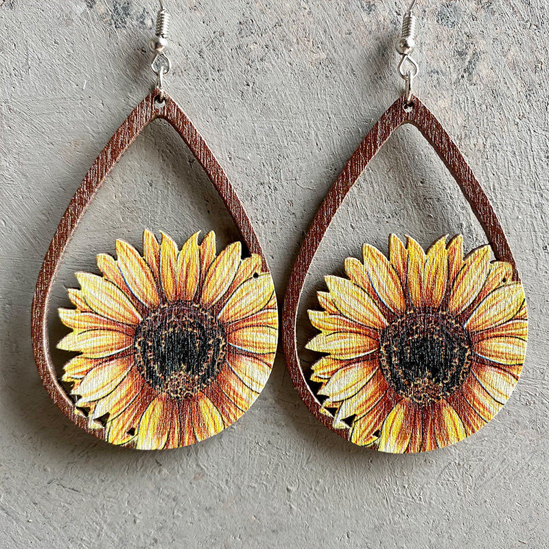 Western Floral Cross Earrings - product image 1