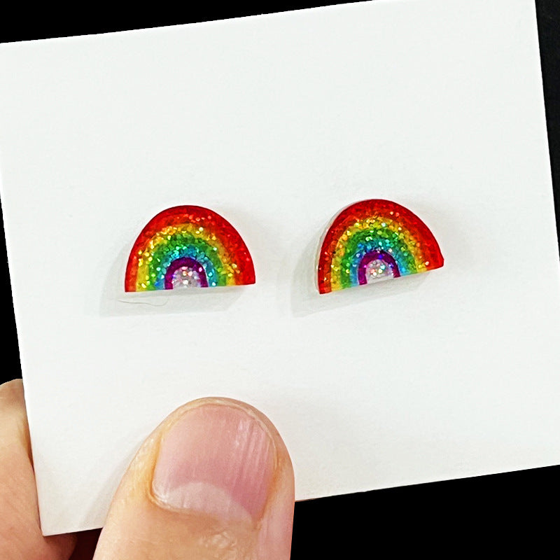 Supply Women's Earrings - Exquisite and Sparkling Green Lucky Clover Rainbow - product image 3