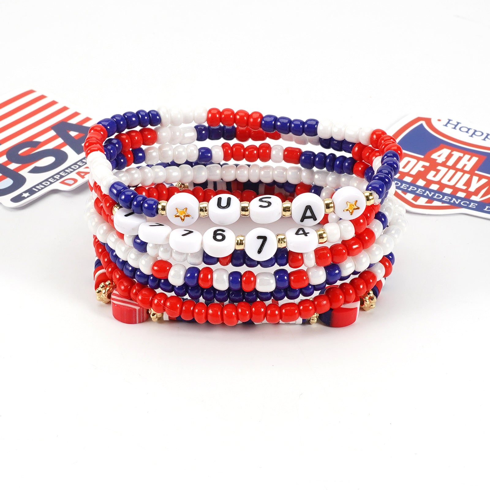 Flag Beaded Bracelet - product image 3