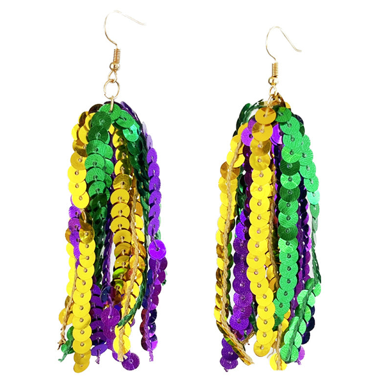 Feather Cross Beaded Earrings - product image 10