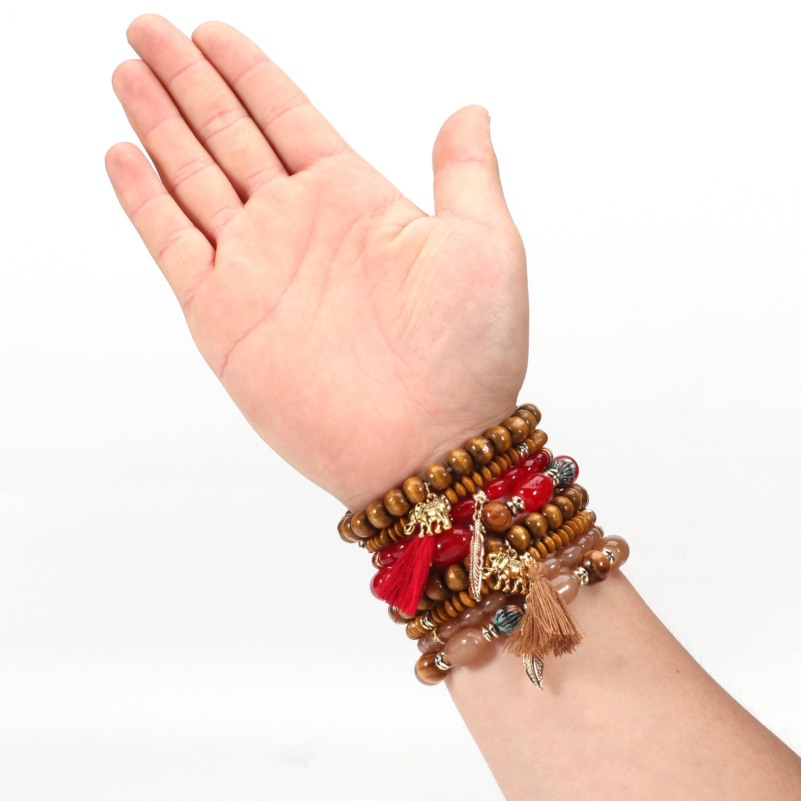 Boho Wood Beaded Necklace - product image 27