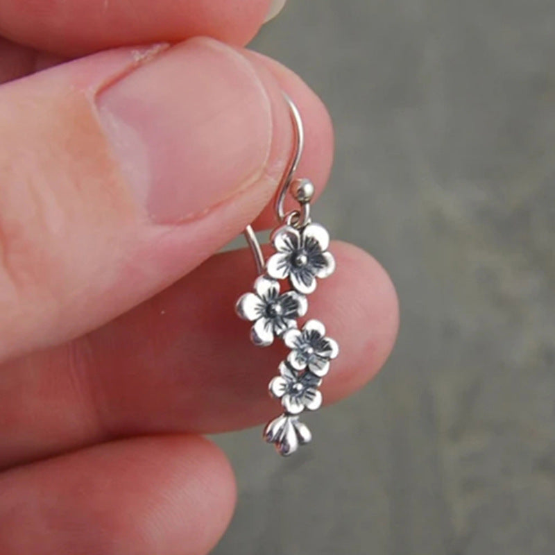 Boho Vintage Floral Cross Earrings - product image 3
