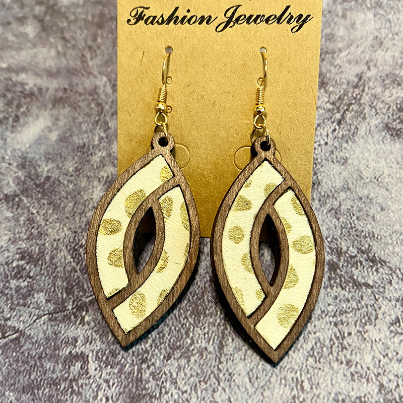 Western Vintage Cross Leather Earrings - product image 8